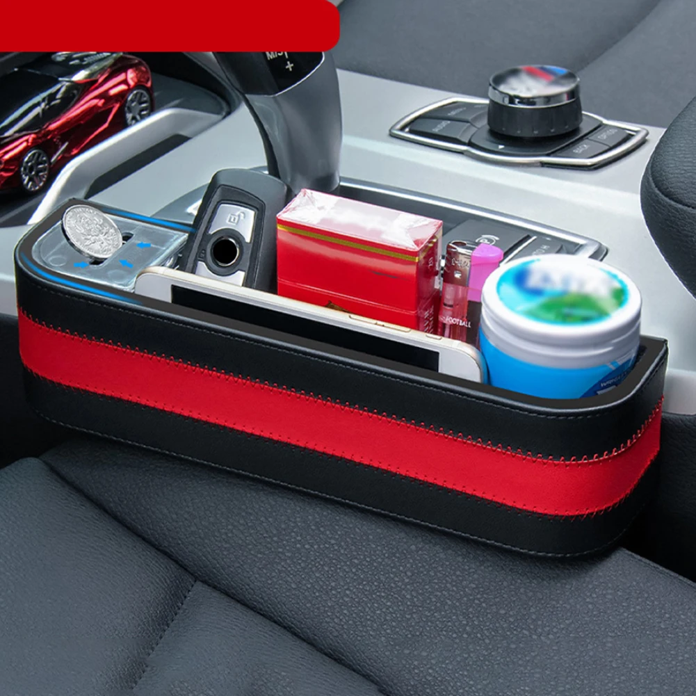 

Car Accessories Interior Decoration PU Leather Armrest Seat Organiser Multifunction For Stuff Storage Case Durable Container