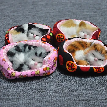 

Car Ornaments Cute Simulation Plush Cat Automobile Dashboard Decoration Toys Lovely Kittens Dolls Home Decor Accessories Gifts