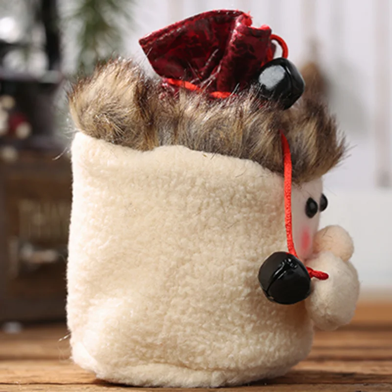 

1x Christmas Kids Gift Candy Bags Santa Claus Snowman Elk Storage Bag Xmas Decor