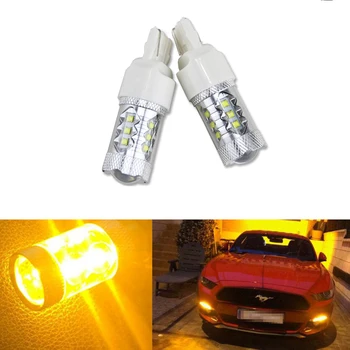 

2x LED BULBS T20 WY21W CANBUS FOR MUSTANG YELLOW AMBER DIRECTION INDICATOR CAR W21W