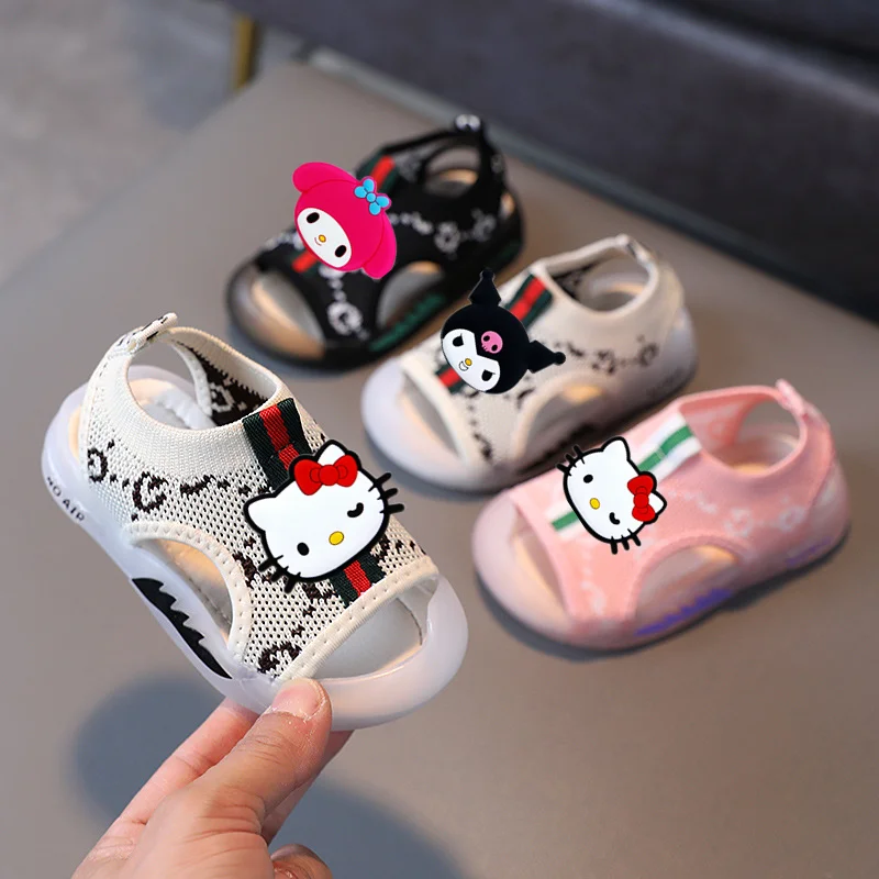 Sanrio Hello Kitty children's toddler shoes 2021 summer new flying