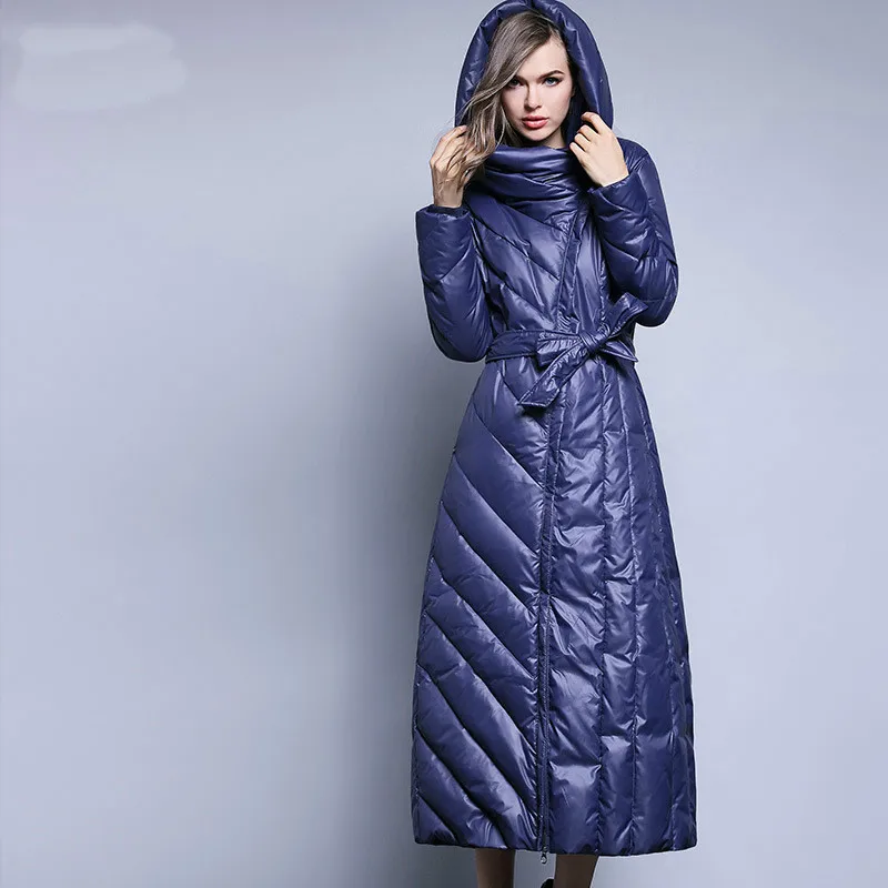 Новинка, 7XL, зимняя куртка на утином пуху, плюс размер, тонкая, офисная, Женская парка, длинная, толстая, с капюшоном, верхняя одежда, пальто, зимние, теплые куртки для вечеринок