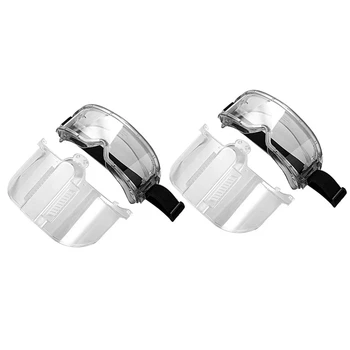 

ELOS-2Pcs Full-Face Safety Mask PC Lens Detachable Welding Polishing Dust-Proof Transparent Protect Mask Splash-Proof Chemical K