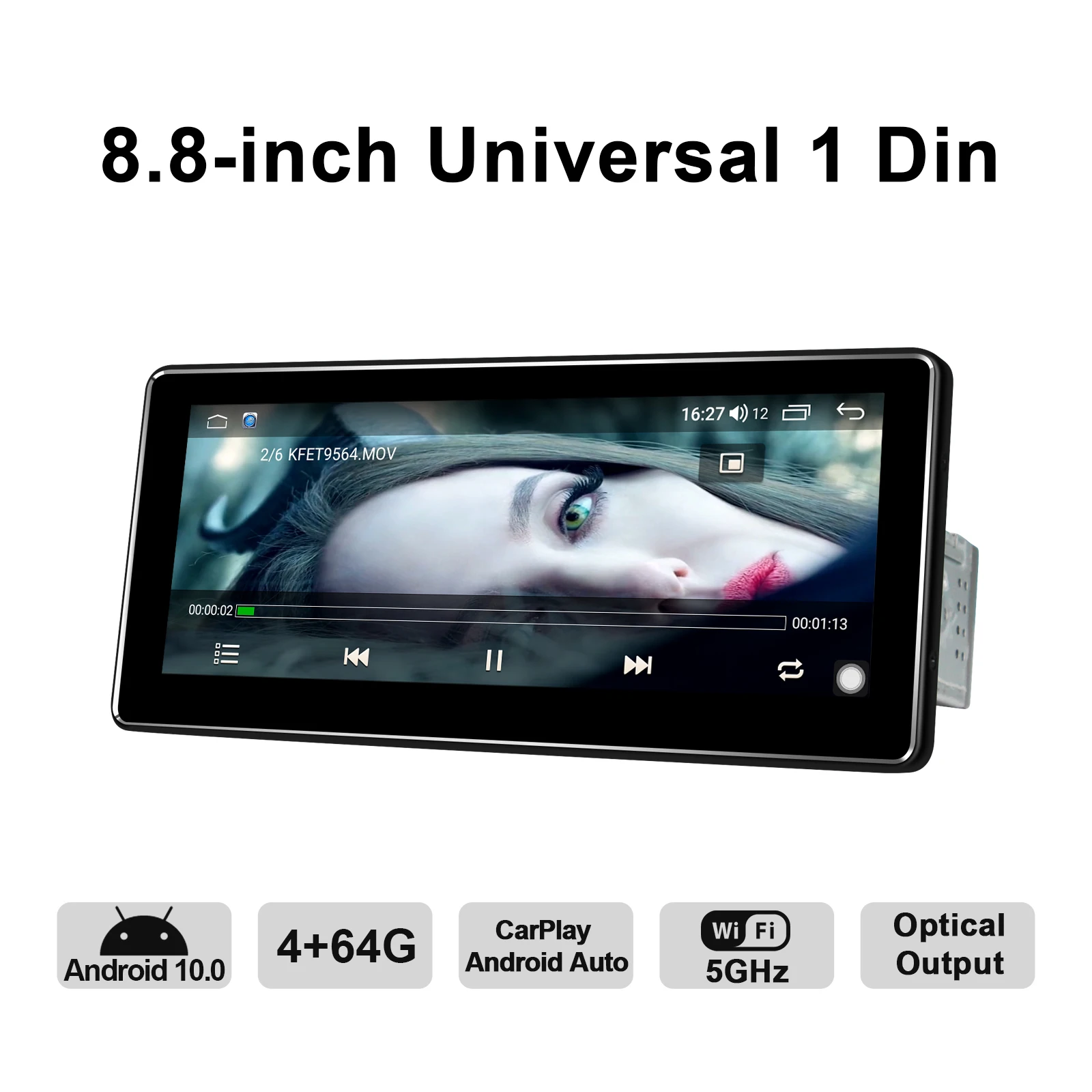 New Interface Universal 1din Multimedia Android 10 Car Radio Stereo Auto 4GB 64GB Head Unit Carplay Backup Camera Steering Wheel