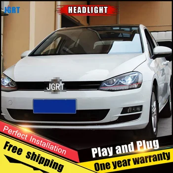 

Car Style LED headlights for VW Golf 7 2013-2015 for VW Golf 7 head lamp LED DRL Lens Double Beam H7 HID Xenon bi xenon lens