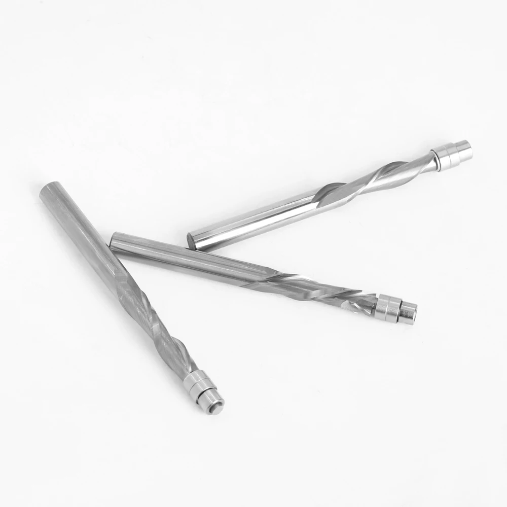 LA VIE 1 PC 6mm 6.35mm shank Solid Carbide Bearing Guided Two Flute Flush Trim Router Bits Woodworking milling cutters end mill