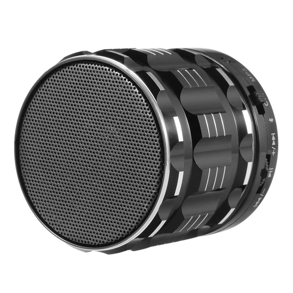 

Portable Mini Bluetooth Speaker Metal Steel Wireless Stereo Subwoofer Speakers Handsfree With Mic FM Radio Support TF Card