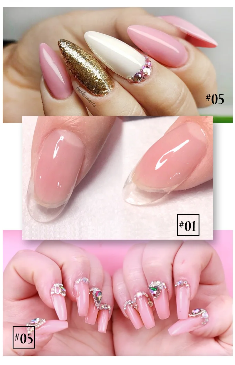 4 stücke/Kit Ven alisa Poly Nagel Gel Kit Gelee UV Konstruktion schnelle Verlängerung Gel Nagels pitze Slip Lösung Nagel Werkzeug Slice Pen Hartgel – Detail 12