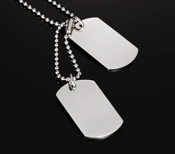 

VNOX Stainless Steel Double Dog Tag Necklace Pendant ID Men Jewelry 24" Chain