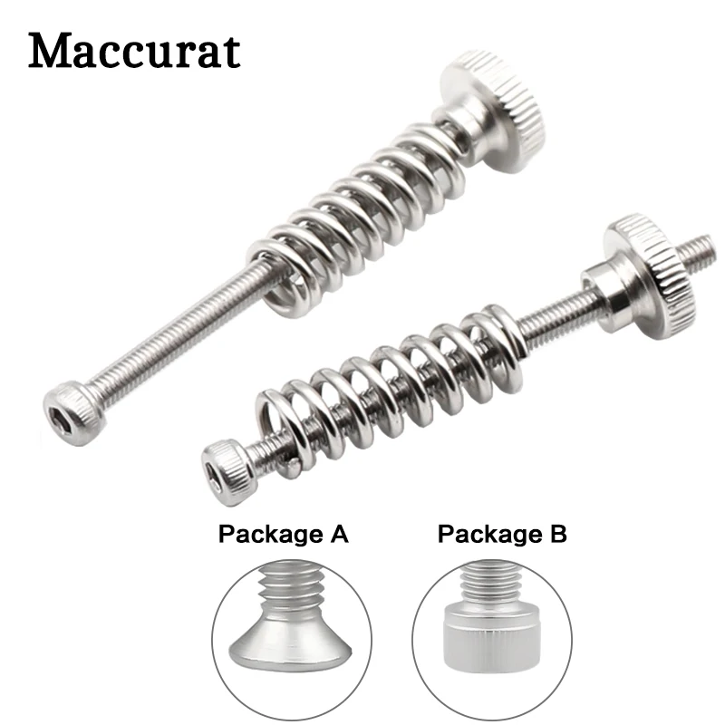 

Maccurat 5pcs 3D printer Leveling components M3 screw Leveling spring Leveling knob suite for 3D printer Heating Bed parts