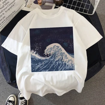 

CDJLFH Summer Men Shirt T Shirt Retro Street Loose Men T Shirt Casual Fashion Printing O Neck Men T Shirt Harajuku Style Art