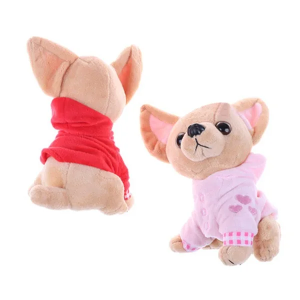 Hot-1Pcs 17 см Чихуахуа щенок детская игрушка Kawaii Имитация животных кукла подарок на день рождения для девочек Дети милые мягкие собаки плюшевые игрушки