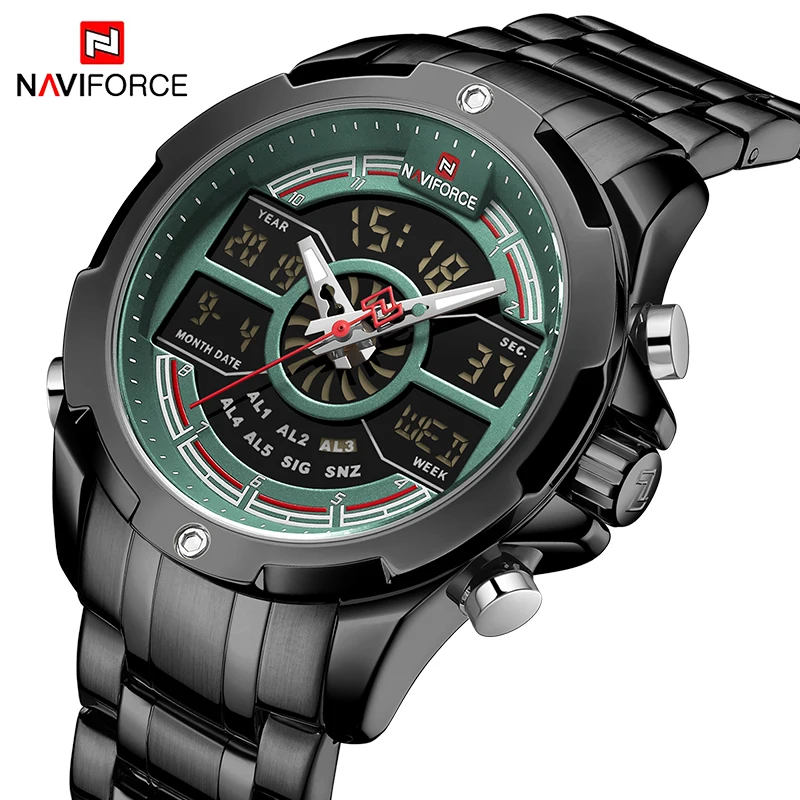 

Top Luxury Brand Men Watch NAVIFORC Luminous Digital Waterproof Sport Military Quartz WristWatches Clock Men Relogio Masculino
