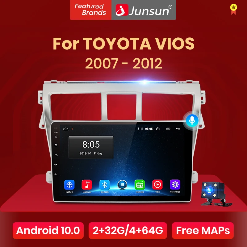 Junsun V1 Android 10 0 AI Голосовое управление 4G Carplay DSP Автомагнитола мультимедийный