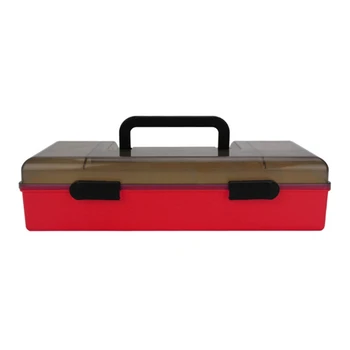 

Portable Double-layer Plastic Fishing Box Storage Case Organizer Container Large Capacity Fishing Tackle Boxes