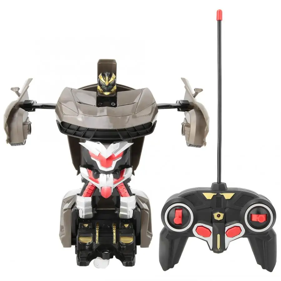 

2 in 1 One-key Deformation Plastic Remote Control Transformer Robot Car Children Toy Child Birthday Present