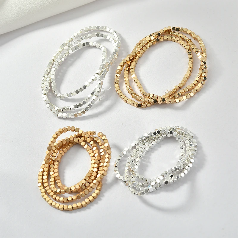 Квадратный маленький уголок 2*2 мм ручной работы из бисера браслет ожерелье