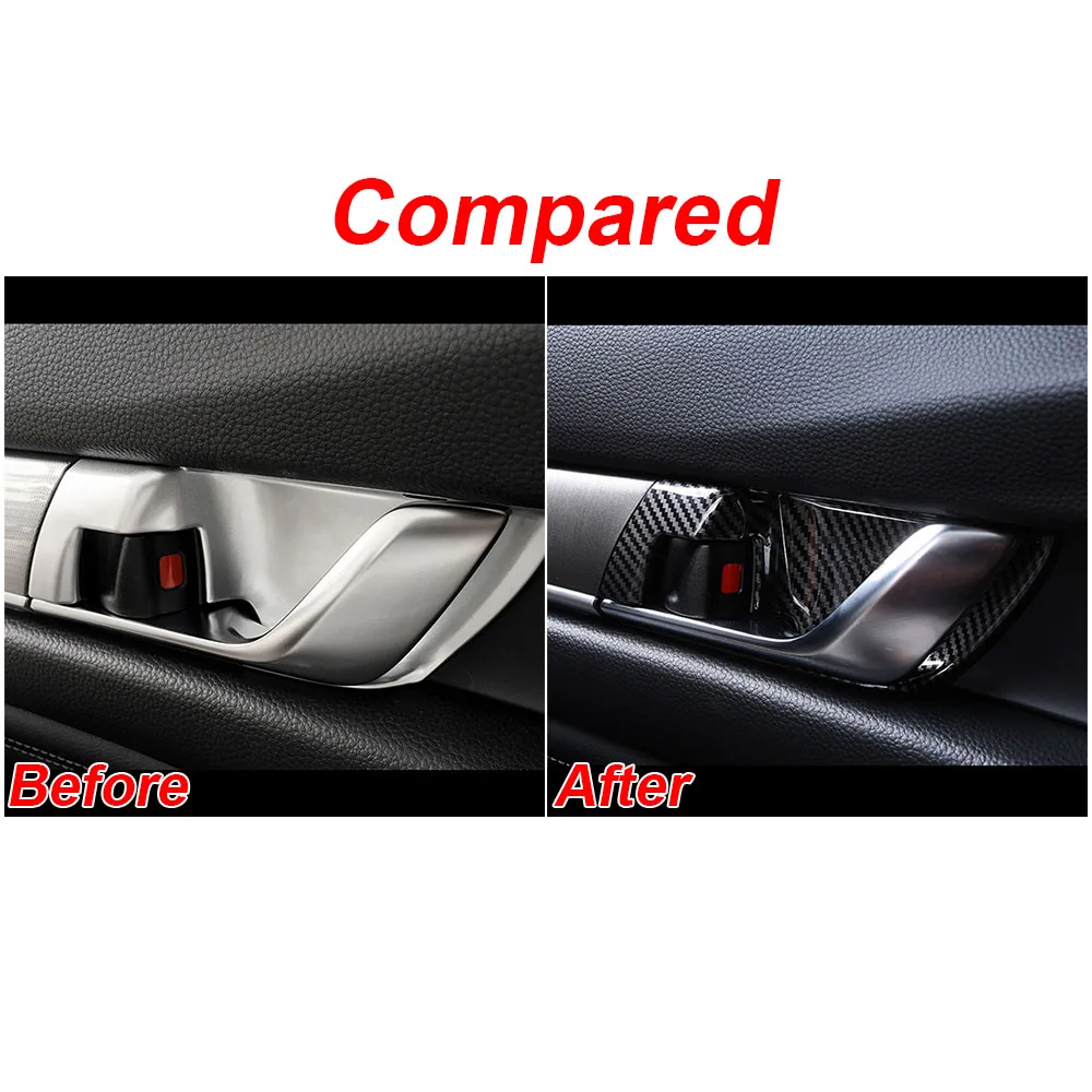 4x черная дверная ручка Чаша Крышка отделка молдинг для Honda Civic