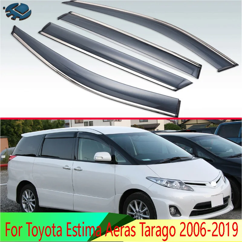 Для Toyota Estima Aeras Tarago XR50 2006- автомобильные аксессуары пластиковый внешний козырек вентиляционные Шторы окно Защита от солнца и дождя дефлектор