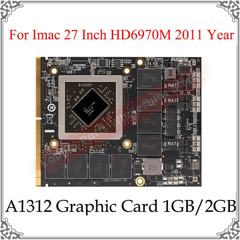 Видеокарта HD6970M HD6970 HD 6970M 2 Гб Для iMac 27 дюймов A1312 A1311 109-C29657-10 216-0811000 2011, графическая карта