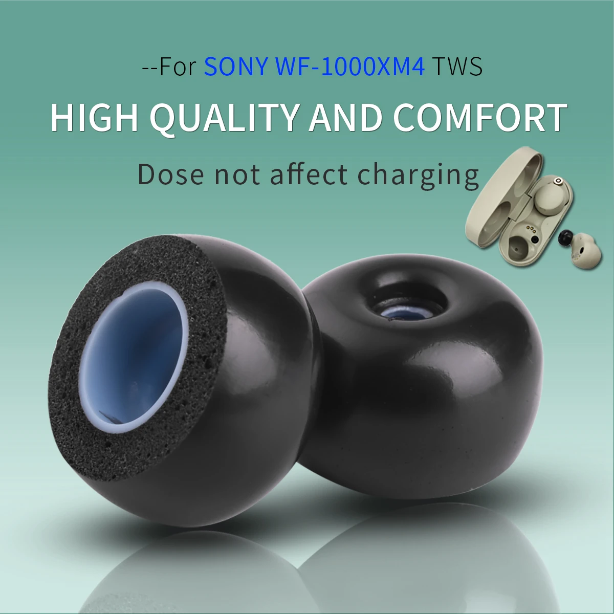 Memory Foam Ear Dicas para Anker Soundcore Liberty Air Pro Tws Eartips Sony Wf1000xm4 Earbuds Dicas Anti-slip Redução de Ruído - Image 3