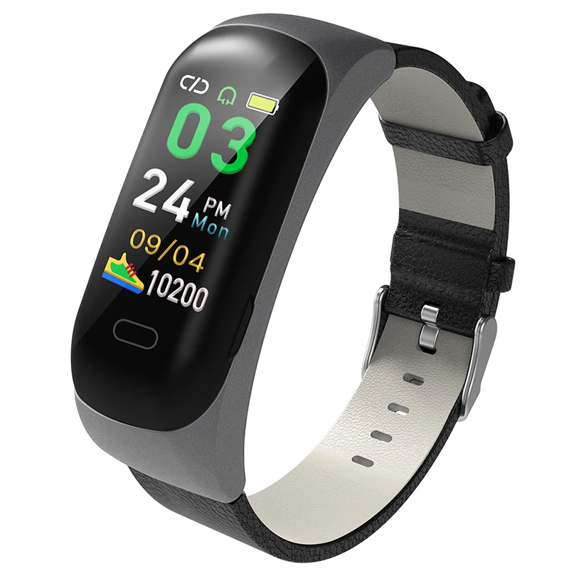 C15 Women Men Bluetooth Headset Call Reminder for IOS Android Waterproof Fitness Tracker Heart Rate Monitor Smart Watch