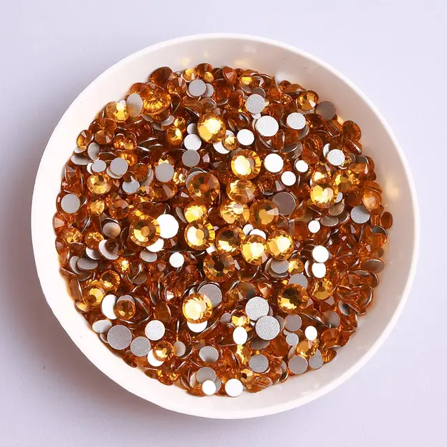 Mix Size Black Diamond Flat Back Rhinestones for Face Self-adhesive Crystal Beads Loose Precious Stones Diamond Painting Jewelry Topaz