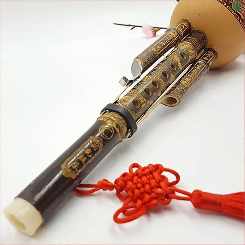 Ручной работы китайский Cucurbit Шелковый Национальный Ветер музыкальный инструмент флейта ручная работа искусство мягкий благодарный звук для начинающих