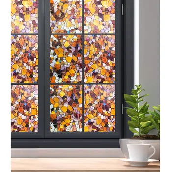 

60*200 Cm Stained Privacy Window Film Static Cling Safety Removable Glass Stickers For Furniture Htv Vinyl 3D Sticker Door