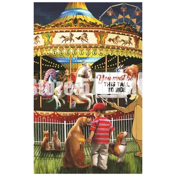 

Diamond Mosaic Diy diamond painting Dogs Circus & Carnival Animals cross stitch full Resin diamond embroidery rhinestone gifts