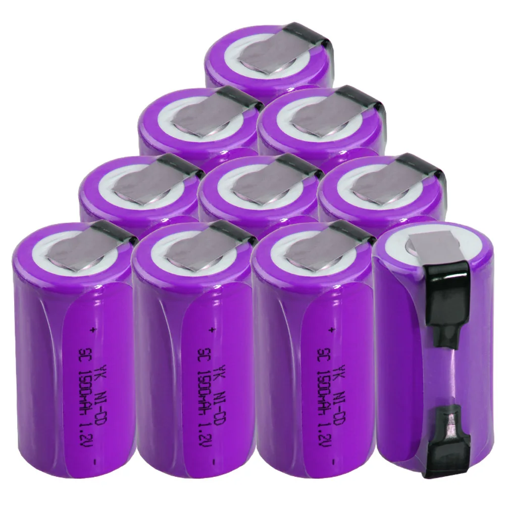 Yeckpowo 10 шт. SC аккумулятор 1 2 в 1500 мАч subc батареи nicd электроинструменты для makita dewalt