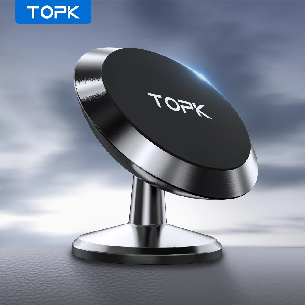 TOPK Magnetic Car Phone Holder Universal Stand for Mobile Magnet Air Vent Mount Support telephone GPS |