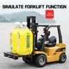 HUINA 1/10 Rc Truck Forklift Tractor Remote Control Car crawler 8 Ch Rc Machine Engineering Cars On Radio Station Boy Toys 5