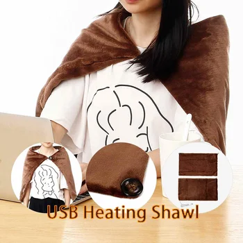 

USB Soft Electric Warming Products Heating Blanket Pad Shoulder Neck Mobile Heating Shawl 5V 5w Winter Home Warmer Health Care