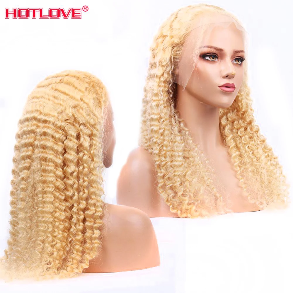 613 Blonde Lace Front Human Hair Wigs Brazilian Loose Deep Wave Wigs 13x4 Lace Front Wigs 613 Blonde Hair Wigs Remy 150% Den