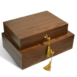 Walnut Box Large Capacity Jewelry Box Pearl Necklace Antique Ring Watch Props Bracelet Jewelry Box jewelry organizer