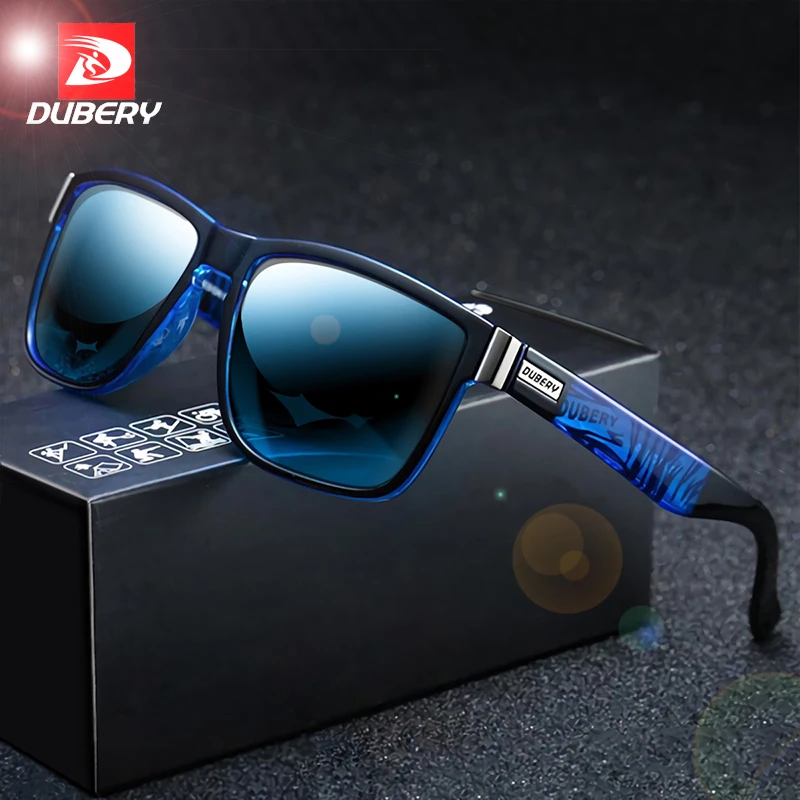 DUBERY gafas de sol polarizadas cuadradas a la moda para hombre, deportivas de diseño Original, montura ligera, UV400, B26|De hombres gafas de sol| - AliExpress