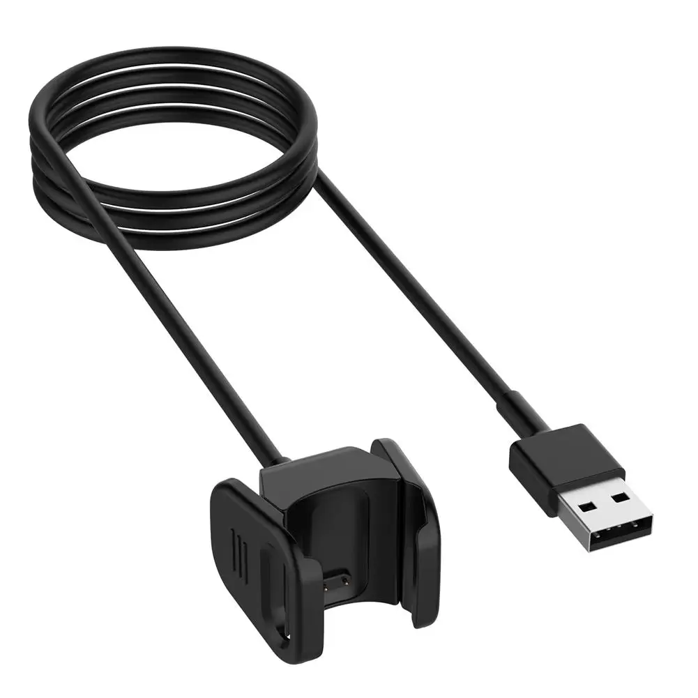 USB Charge Cord Cradle Dock Adapter Clip Charger W/Cable 1M for Fitbit Charge 3 