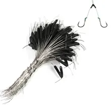 50 шт. двойные крючки контакторное устройство рыболовная леска стоп бифуркация узел Поплавковый стопор два крючка рыболовные снасти Поворотный инструмент для завязывания