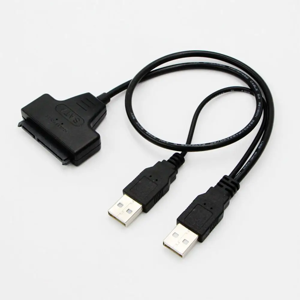 Высокоскоростной Переходник SATA для жесткого диска с двумя USB 2 0 на HDD Кабель