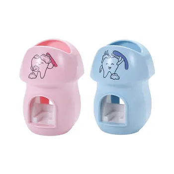 

2pcs Punch-free Toothpaste Dispensers Automatic Toothpaste Extruder Cartoon Toothpaste Squeezer for Kids