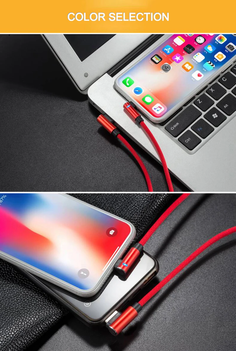 PHOMAX usb type C светодиодный 90 градусов быстрая зарядка usb c кабель type-c кабель для передачи данных зарядное устройство usb-c для samsung S8 S9 Note 9 8 Xiaomi mi8 6