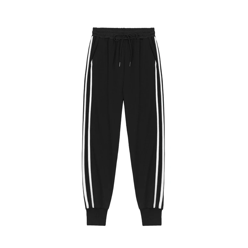BIVIGAOS Trendy Fashion Thread Letter Sweatpants Women Spring Autumn New Students Loose Stripes Black Sport Casual Pants Joggers