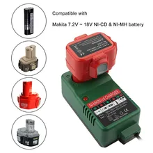 

Ni-MH NI-CD Battery Charger 7.2V 9.6V 12V 14.4V 18V For Makita Cordless Drill 6010D 6261D 6226DWE 6270D 6270DWE 6271D 6271DWE
