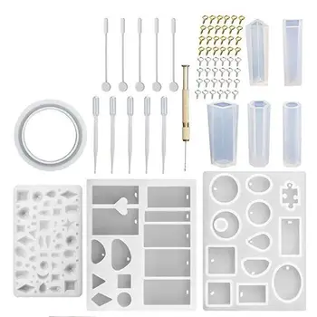 

70Pcs/set Silicone Resin jewelry Molds Bracelet Pendant Jewelry Casting Molds DIY Making Tool Crafting Pendant Earrings