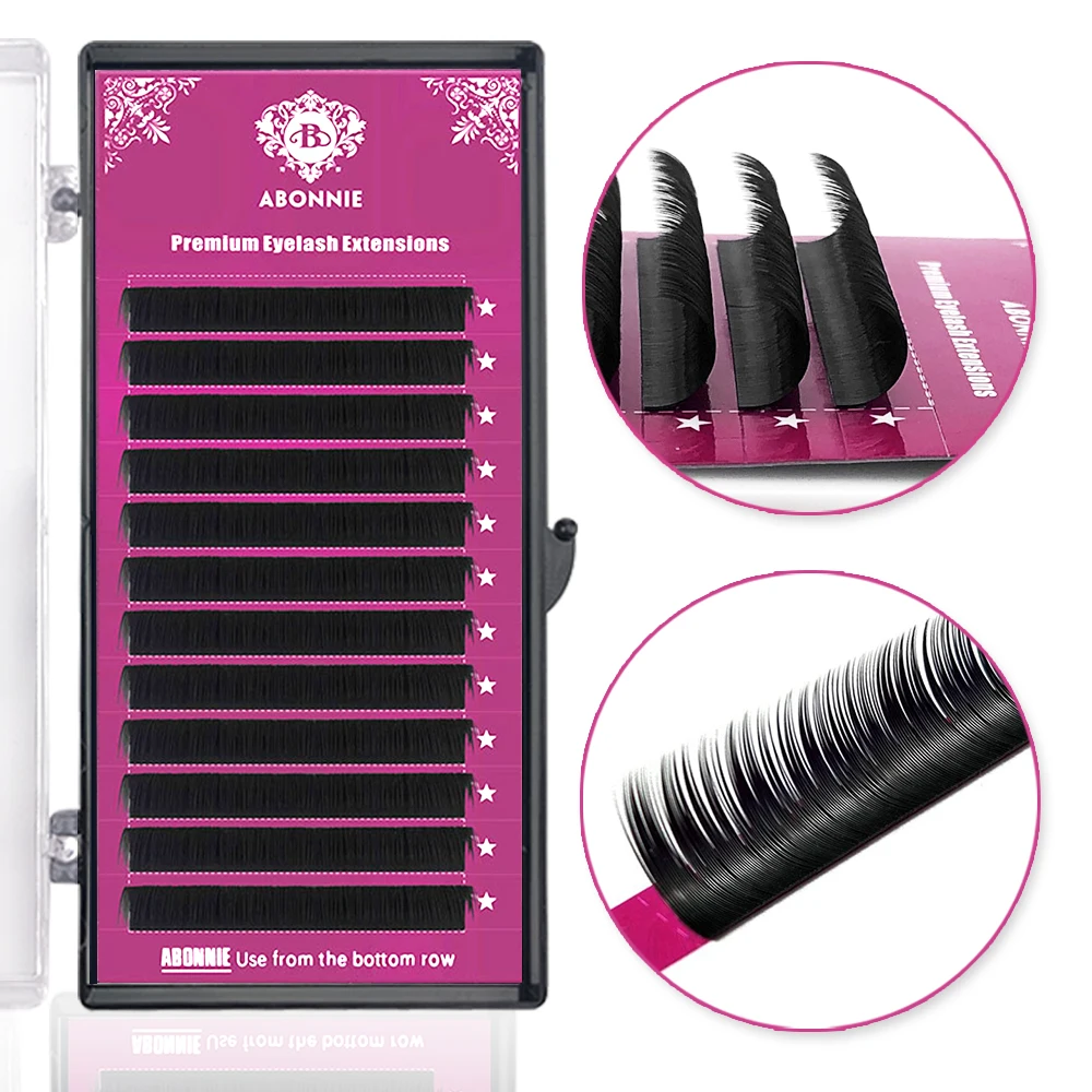 Ресницы Abonnie из искусственной норки для наращивания 0 03 25 мм B/C/D|individual eyelashes|false