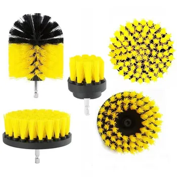 

1 Set/3 PCS Electric Drill Brush Kit Plastic Cleaning Brush For Carpet Glass Car Tires Cleaning Tool Scrubber Drill For Auto