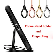 Роскошный Универсальный палец кольцо ремешок 2 в 1 Мобильный держатель металлический телефон подставка держатель для смартфона iPhone 11 7 XR samsung huawei