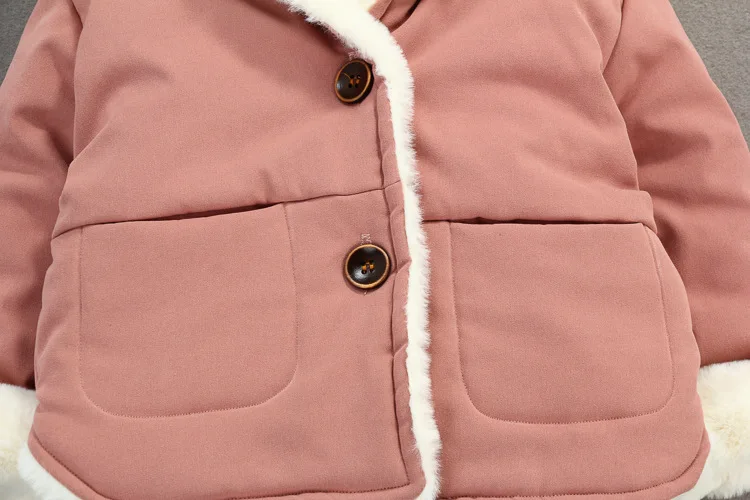 Olekid/осенне-зимняя флисовая куртка для малышей пальто с капюшоном и плюшевой подкладкой для маленьких мальчиков верхняя одежда для новорожденных девочек пуховик для малышей