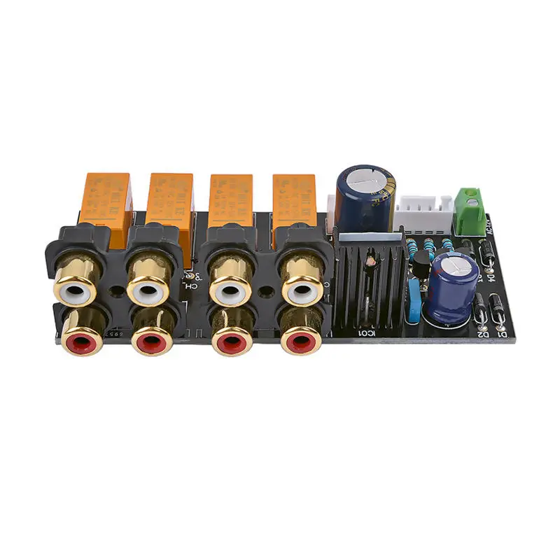 Rca Audio Switch Input Selection Board Relay 4 Way Audio Input Signal